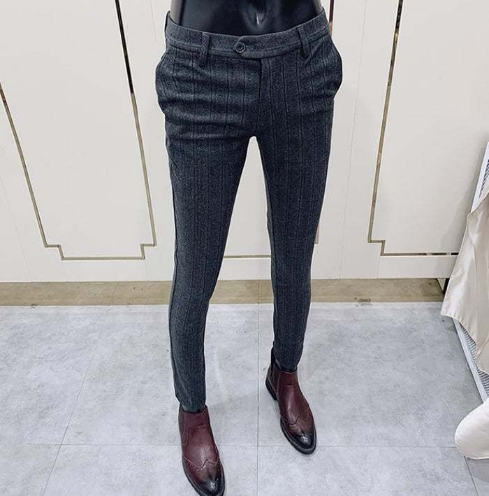 Antonio Striped Pants - AntoniosClothing - Gray
