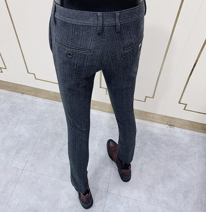 Antonio Striped Pants - AntoniosClothing - Gray