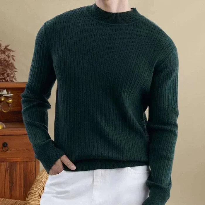 Antonios striped jacquard knit sweater - AntoniosClothing - Green