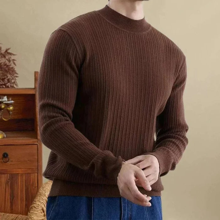 Antonios striped jacquard knit sweater - AntoniosClothing - Green