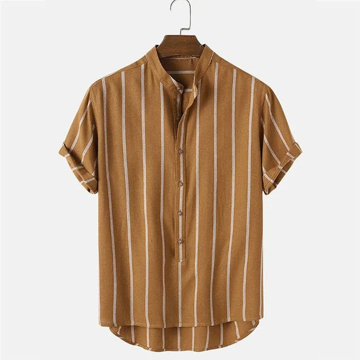 Antonios Summer Cotton Shirt - AntoniosClothing - Navy Blue