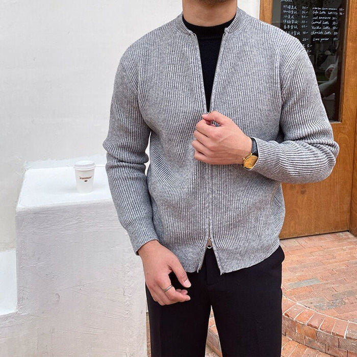 Antonios Sweater Zipper Autumn - AntoniosClothing - Gray