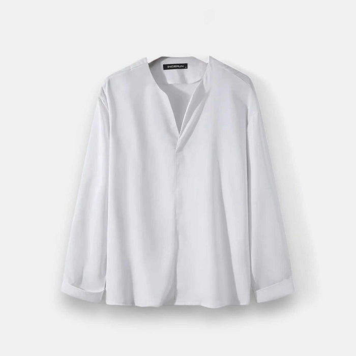 Antonios thin long-sleeve shirt - AntoniosClothing - White