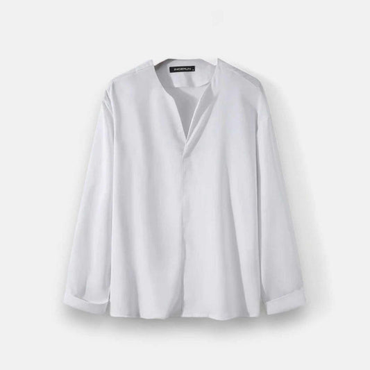 Antonios thin long-sleeve shirt - AntoniosClothing - White