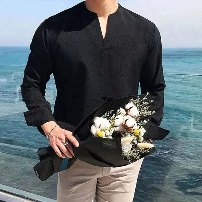 Antonios thin long-sleeve shirt - AntoniosClothing - White