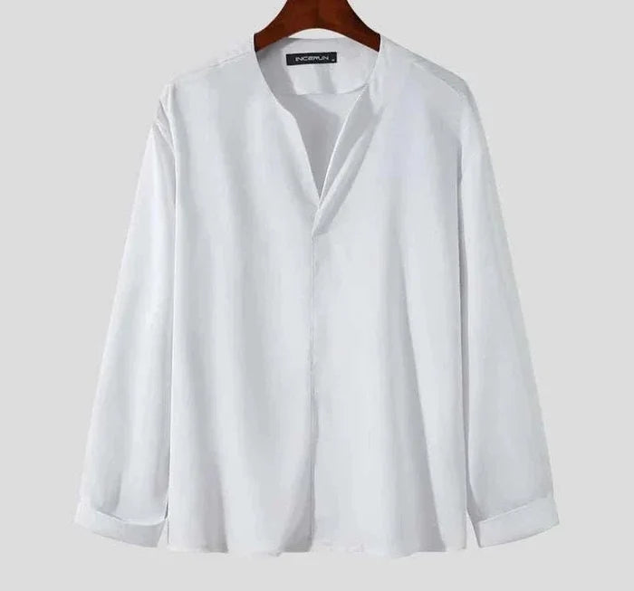 Antonios thin long-sleeve shirt - AntoniosClothing - White