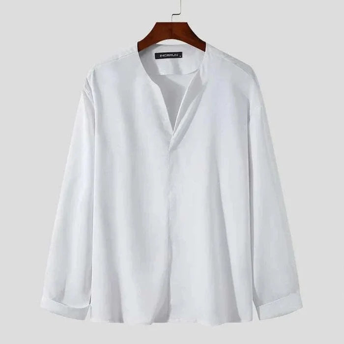 Antonios thin long-sleeve shirt - AntoniosClothing - White