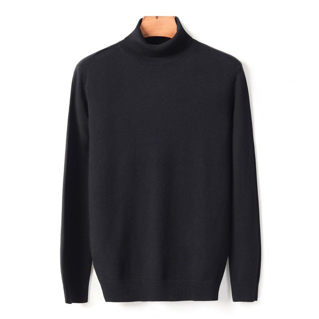 Antonios Turtleneck Quality Sweater - AntoniosClothing - black