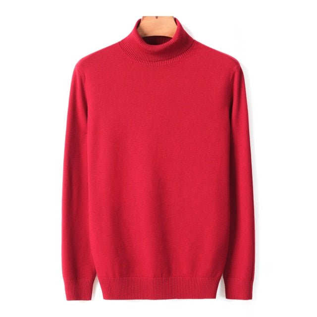Antonios Turtleneck Quality Sweater - AntoniosClothing - Red
