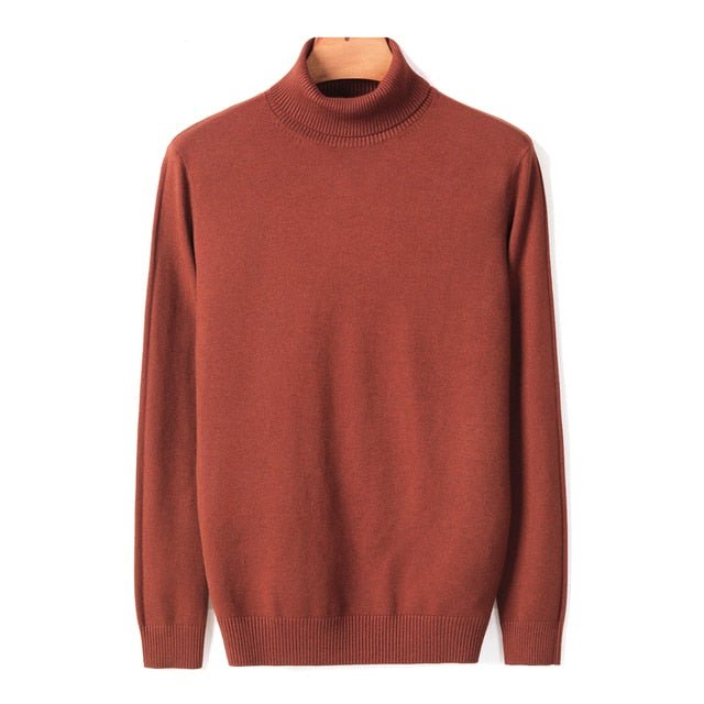 Antonios Turtleneck Quality Sweater - AntoniosClothing - Brown