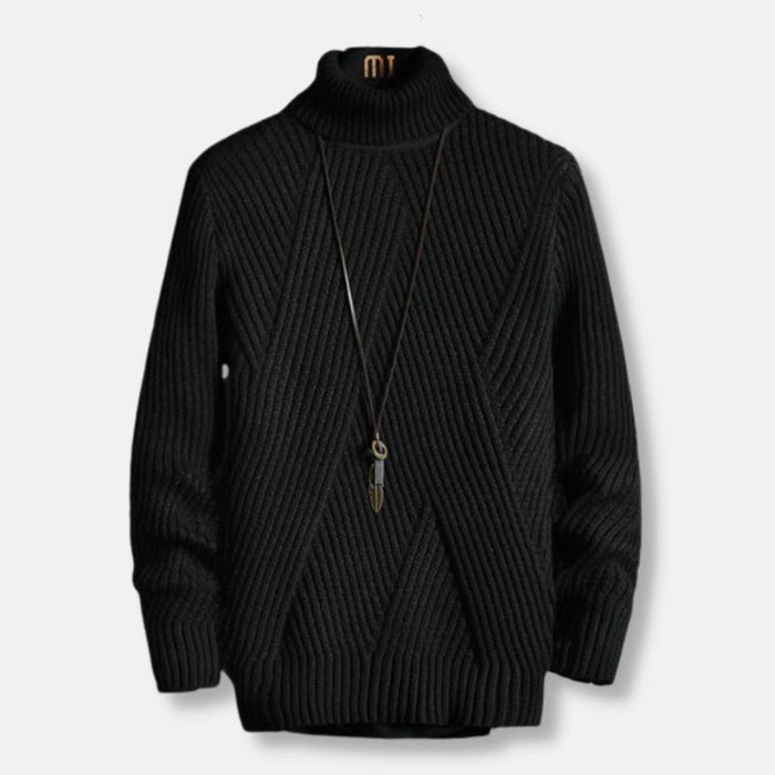 Antonios Turtleneck Sweater - AntoniosClothing - black