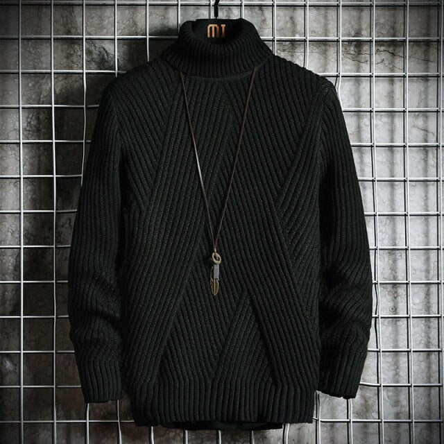 Antonios Turtleneck Sweater - AntoniosClothing - black