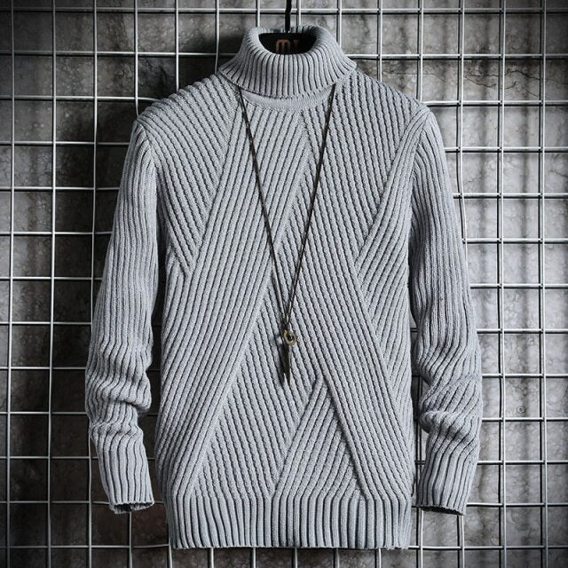 Antonios Turtleneck Sweater - AntoniosClothing - light grey
