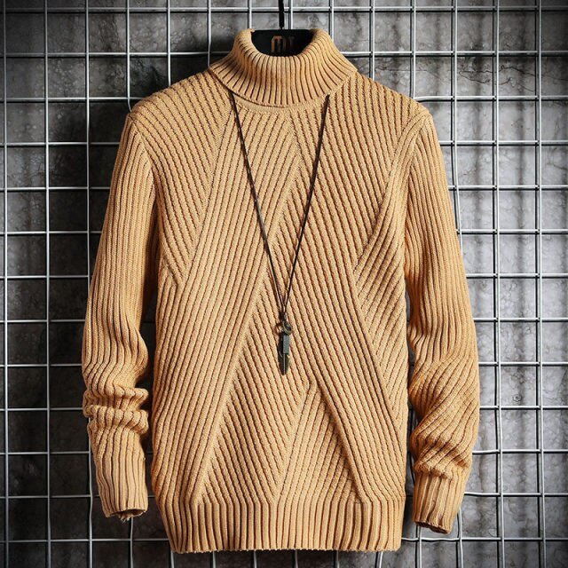 Antonios Turtleneck Sweater - AntoniosClothing - Khaki