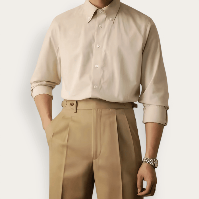 Antonios washed tuxedo shirt stylish office wear - AntoniosClothing - Blue