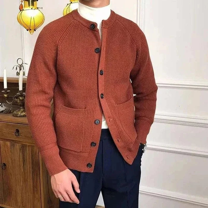 Antonios winter cardigan - AntoniosClothing - Caramel
