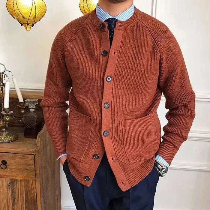 Antonios winter cardigan - AntoniosClothing - Caramel