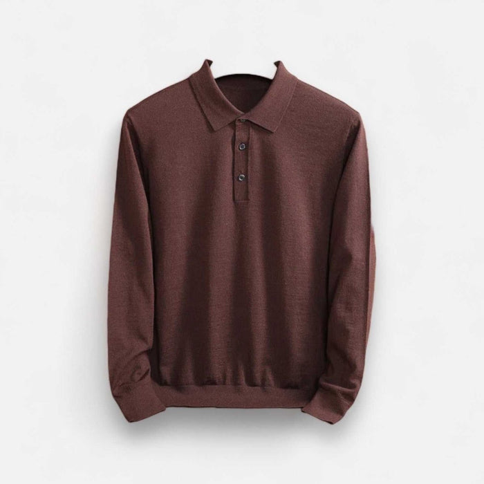 Antonios wool polo sweater - AntoniosClothing - Black