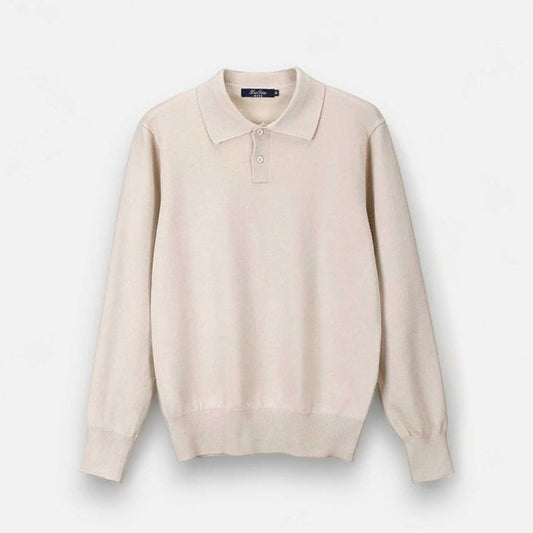 Antonio turn-down sweater - AntoniosClothing - White