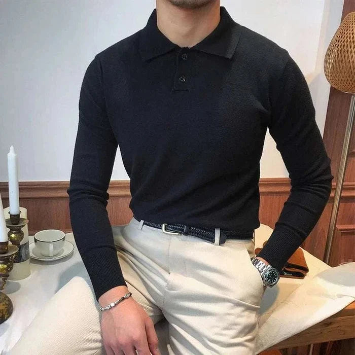Antonio turn-down sweater - AntoniosClothing - White