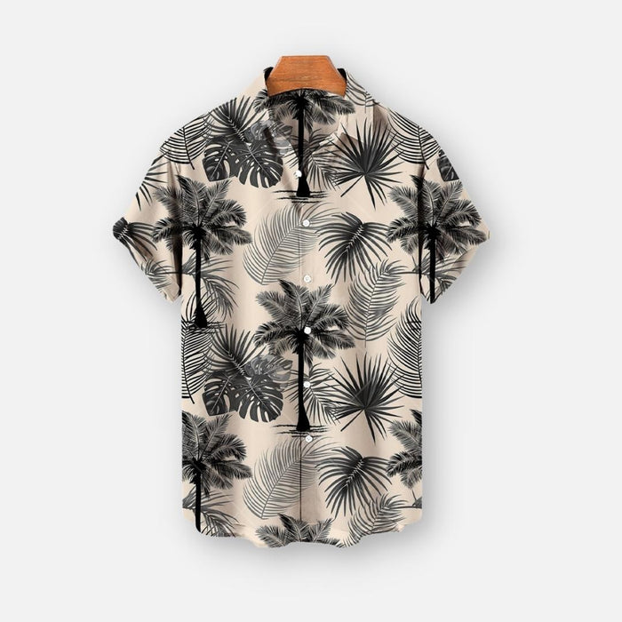 AntoniosClothing Hawaiian Summer Short-Sleeve Shirt - AntoniosClothing - Beige