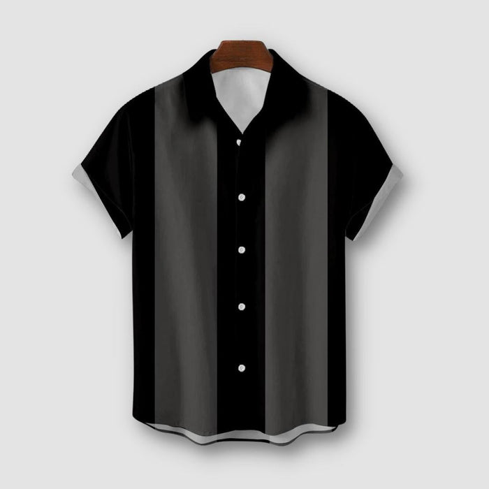 AntoniosClothing Summer Striped Casual Shirt - AntoniosClothing - Black