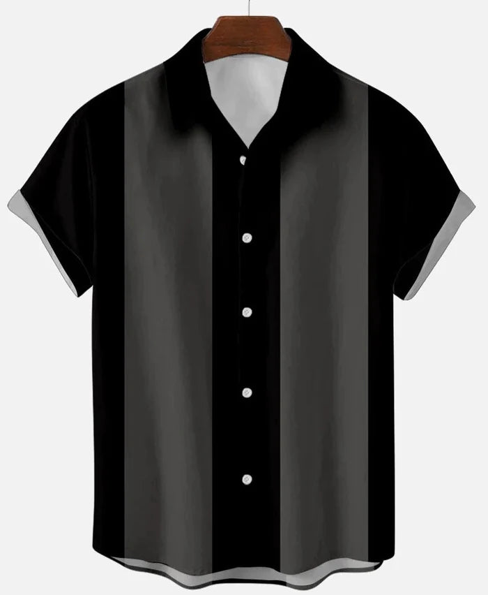 AntoniosClothing Summer Striped Casual Shirt - AntoniosClothing - Black