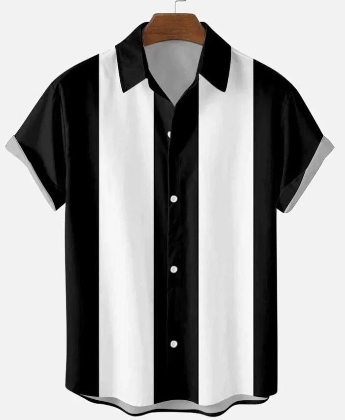 AntoniosClothing Summer Striped Casual Shirt - AntoniosClothing - White