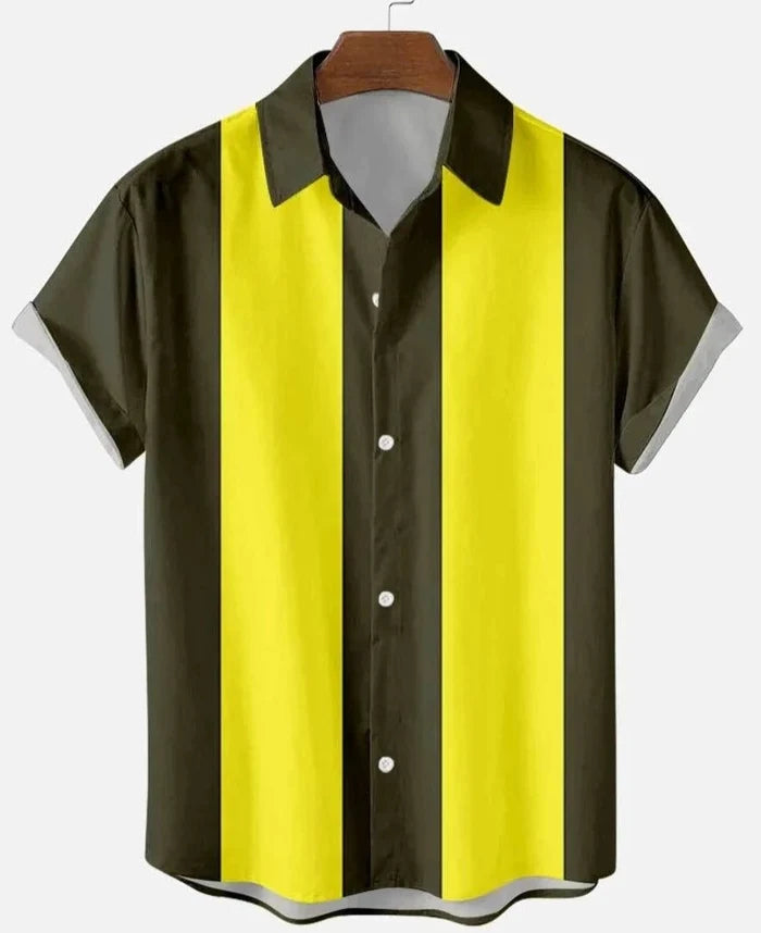 AntoniosClothing Summer Striped Casual Shirt - AntoniosClothing - Yellow