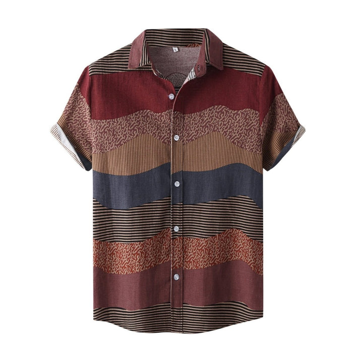 AntoniosClothing Vintage Summer Shirt - AntoniosClothing - Red