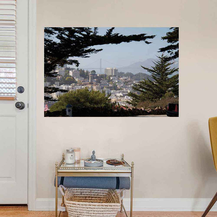 48 inch Golden Gate Bridge Poster Displayed in Foyer