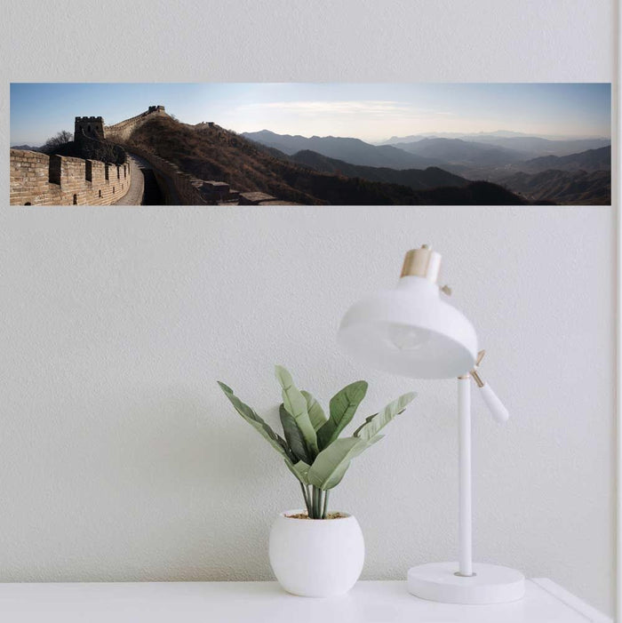 36 inch Great Wall Decal Installed Above Lamp & Plant
