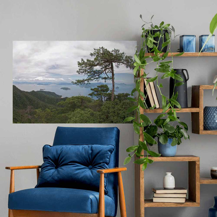 36 inch Island Hideaway Decal Installed Above Chair