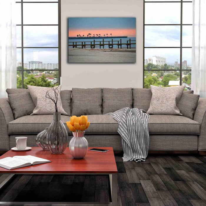 Palms Rising" Canvas Print Installed | Wallhogs