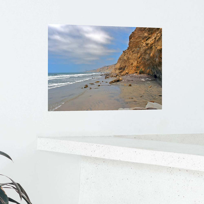 24 inch The Jewel Beach Poster Displayed Above Counter