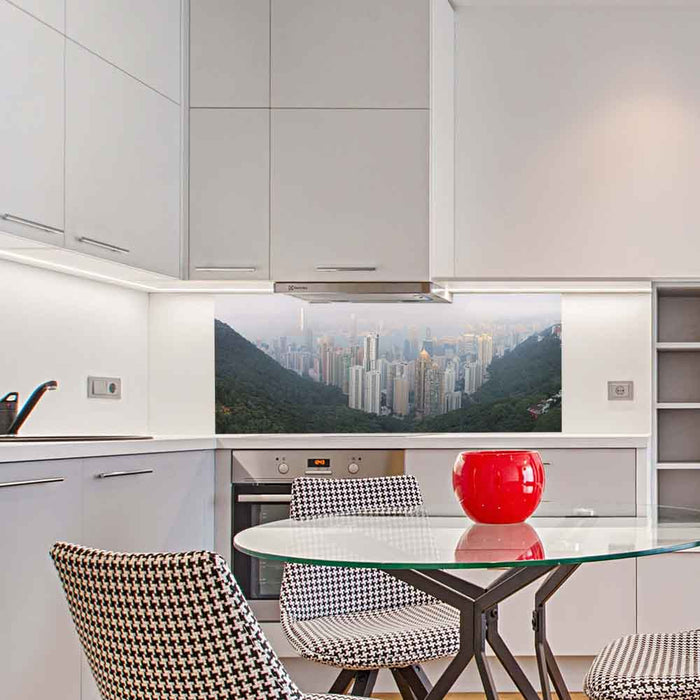 60 inch The Peak of Hong Kong Poster Displayed in Kitchen
