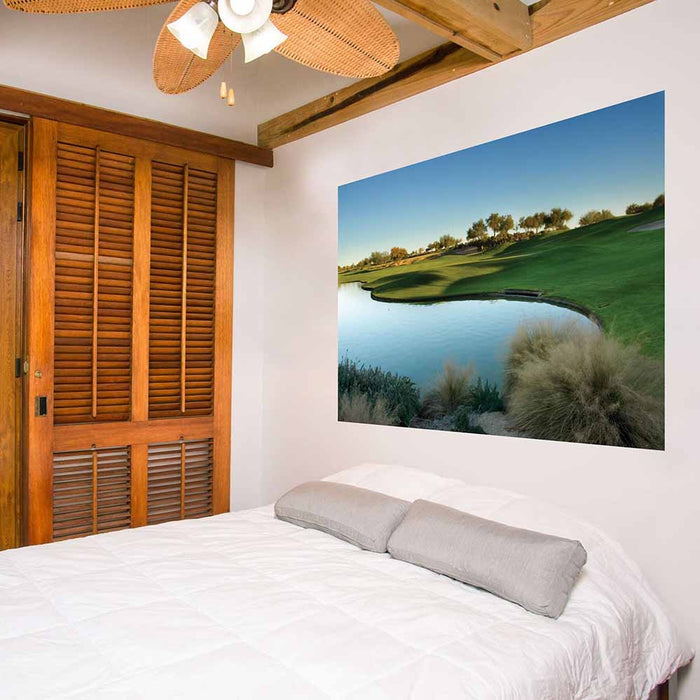 40x60 inch Arizona Golf Course Poster Installed Above Bed