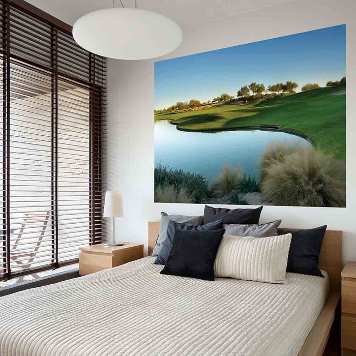 48x72 inch Arizona Golf Course Poster Installed in Bedroom