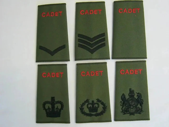Army Cadet Force Olive Green Rank Slides (Pair) - John Bull Clothing  from  John Bull Clothing