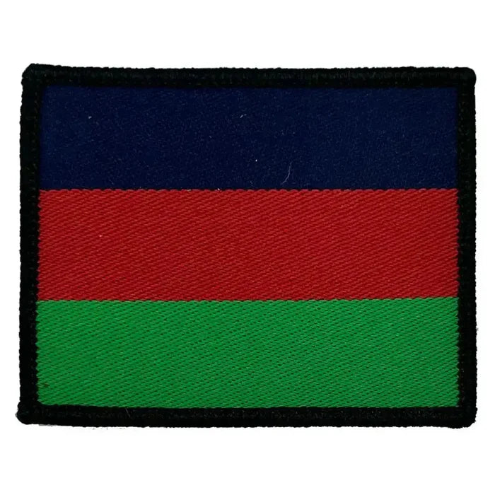 Single Army Dental Corps TRF patch in navy, red, and green cotton fabric, iron or sew on, military uniform accessory. 1 Flash from  John Bull Clothing