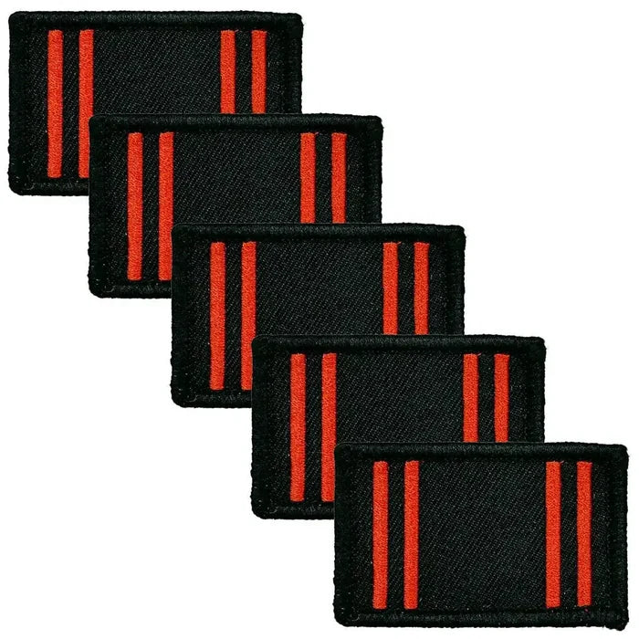 Pack of five Army Physical Training Corps TRF iron or sew on patches, black with red stripes, ideal for military uniforms. 5 Pack from  John Bull Clothing