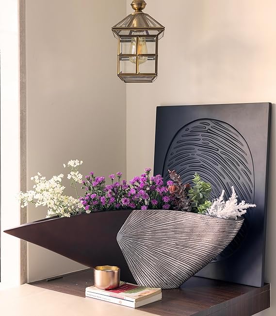 Premium living room decor with teak vase