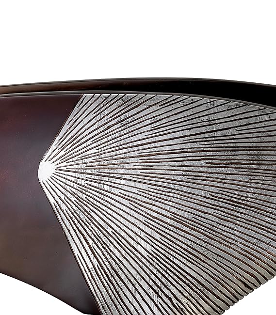 Luxury teak vase styled on tabletop