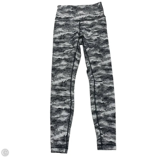 Athletic Leggings By Lululemon In Black & White, Size: M