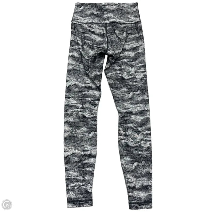 Athletic Leggings By Lululemon In Black & White, Size: M