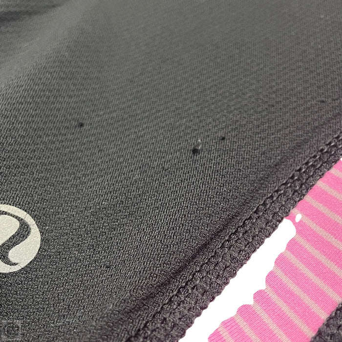Athletic Leggings Capris By Lululemon In Black & Pink, Size: M