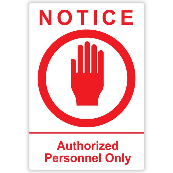 Authorized Personnel Sign Wall Decal Printed | Wallhogs