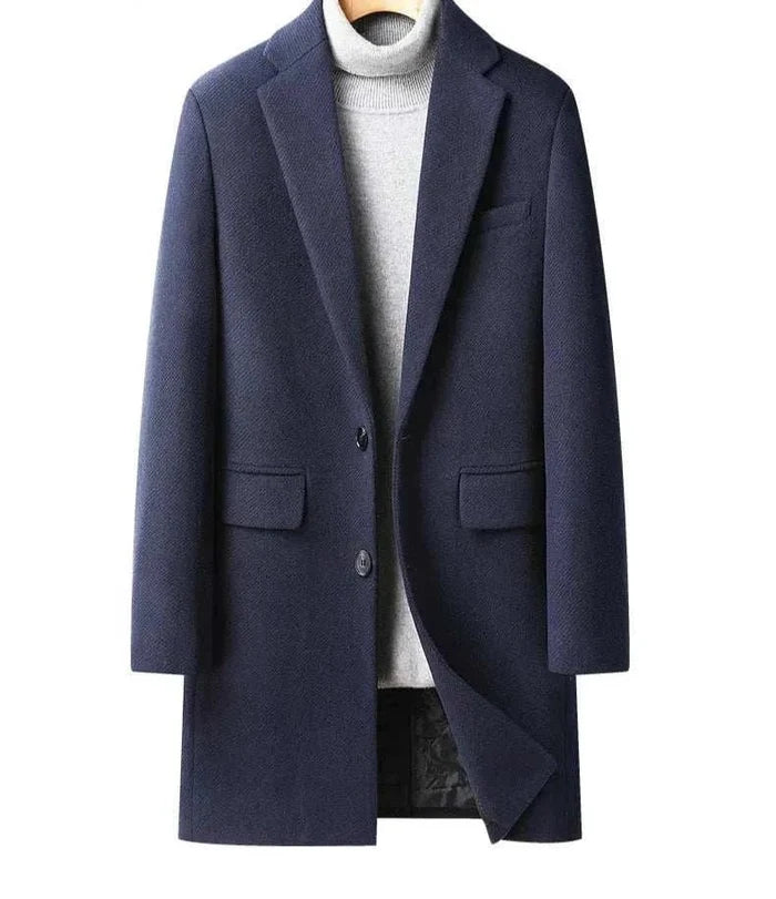 Autumn business overcoat - AntoniosClothing - Blue