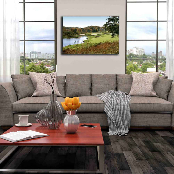 Autumn Golf Canvas Print Installed | Wallhogs