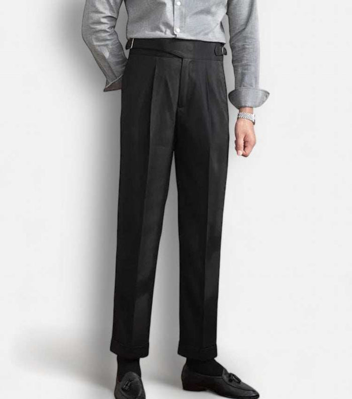 Autumn italian high-waist trousers - AntoniosClothing - Gray